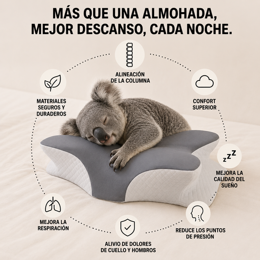Almohada Cervical Ergonómica Memory Foam | Descanso y Alivio de Cuello