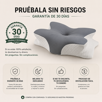 Almohada Cervical Ergonómica Memory Foam | Descanso y Alivio de Cuello
